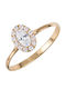 Women's Ring with Zircon from 9K Gold