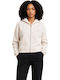 Long Women's Sweatshirt Cardigan Hooded Beige