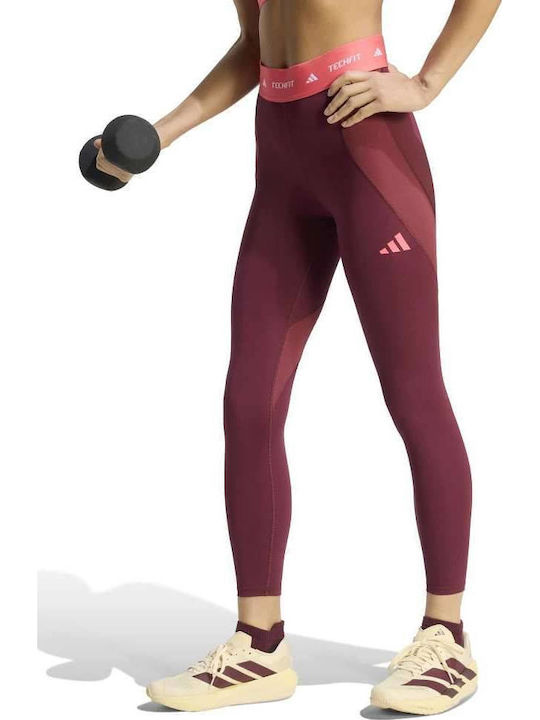 adidas Cropped Women's Leggings Maroon