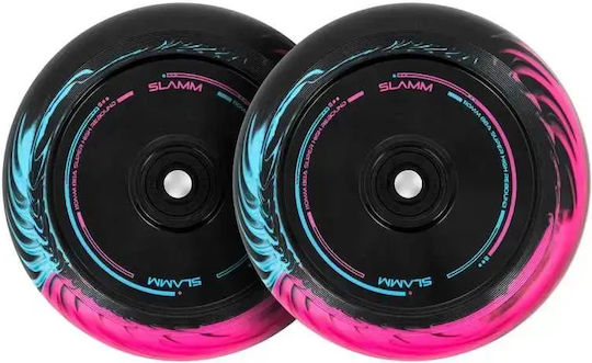 Slamm Swirl Hollow Scooter Wheels 110mm Black Blue Pink