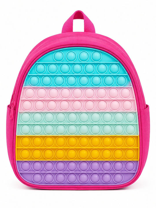 Velve Ghiozdan De Spate Grădinița Cu Husă Pentru Sticlă De Apă Fuchsia 23 X 9 X 27 Cm