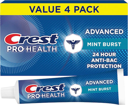 Crest Pro-health Advanced Antibacterial Protection Οδοντόκρεμα για Πλάκα & Τερηδόνα 4x141gr