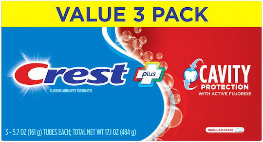 Crest Cavity Protection Regular Paste Toothpaste Against Cavities 3x161gr