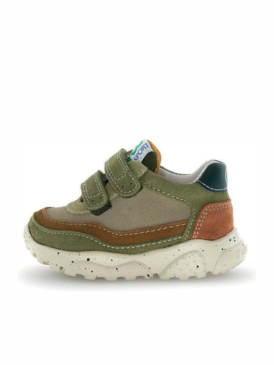 Kids Anatomic Sneakers with Hoop & Loop Closure Brown
