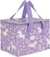 A Little Lovely Company School Insulated Handheld Lunch Bag 5.5lt Lilac Unicorns 16x16x23cm