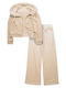 Kids Sweatpants Set With Jacket Ecru