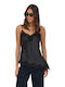 Women's Sleeveless Black Blouse