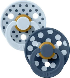 Bibs Pacifiers Rubber Blue for 18+ Months 2 Pieces