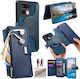 Caseneo Realme 16 Pro 5g Handyhülle Premium Leder Brieftasche Blaue