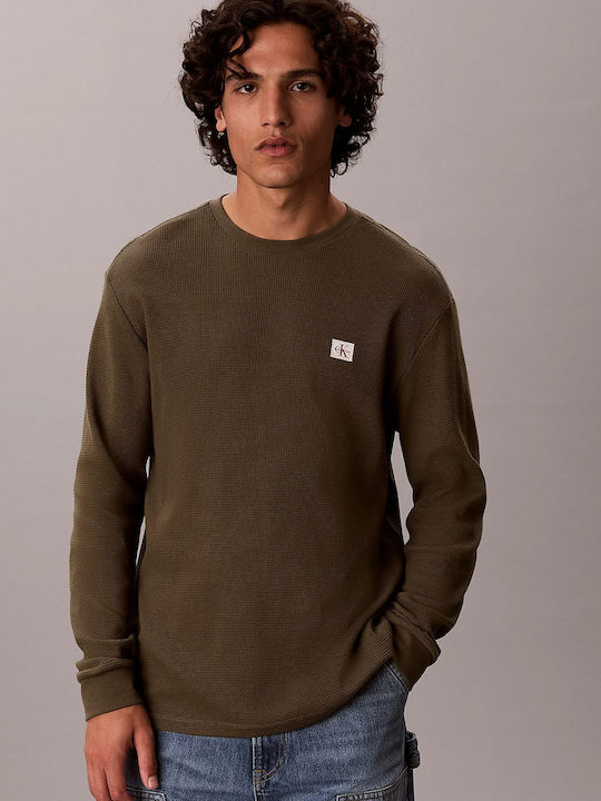 Calvin Klein Long Sleeve Olive/Green Blouse