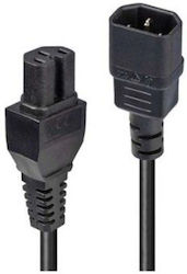 Lindy IEC C14 - IEC C15 Netzkabel 1m Schwarz