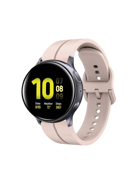 Samsung Galaxy Watch Active 2 44mm 20mm Loop Silicone Watch Band Pink
