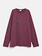 Kids Long-sleeved Burgundy Top
