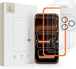 Τζάμι Προστασίας Οθόνης & Κάμερας Iphone 18 Pro Tech-protect Easy Set+ 3-pack Clear