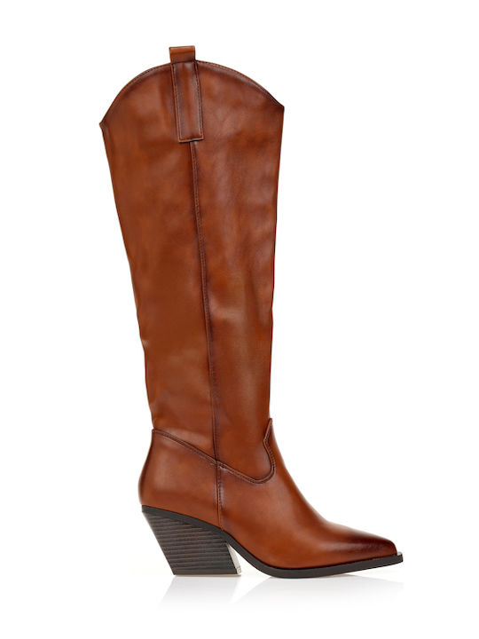 Tsoukalas Damenstiefel Cowboy mit Mittelabsatz ...