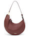 Leder Damen Hobo Tasche Wildleder Burgundisch