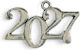 Decorative Metal 2027 Silver 10 Pieces 1.4x1cm Charms Christmas Craft Materials