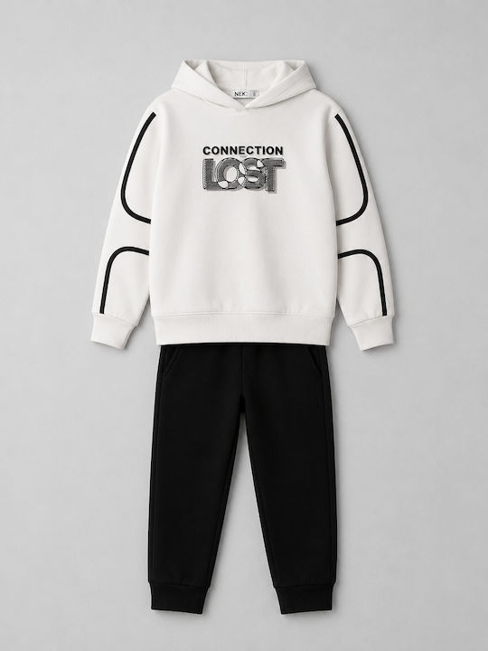 Nek Kids Wear Зимен Комплект 2 Части Бял Nek Kids Wear Зимен Комплект 2 Части Бял