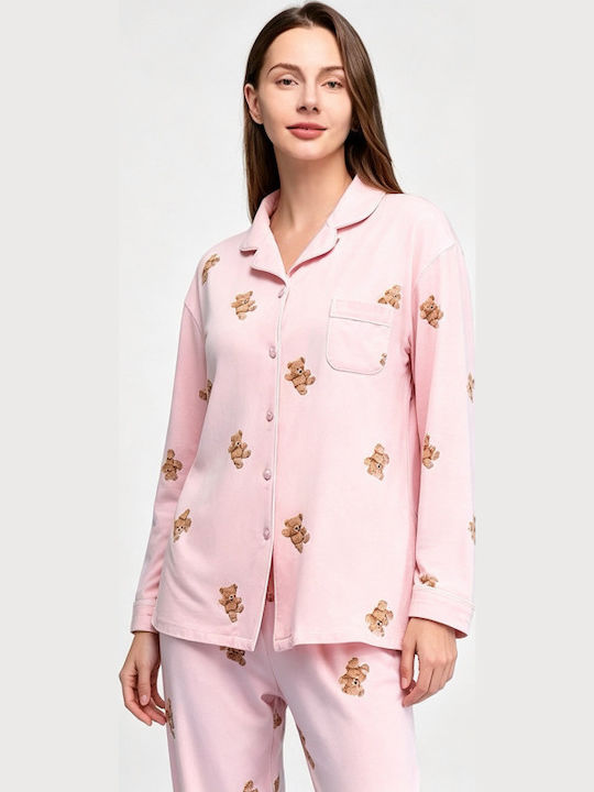 Goodnight Set De Pijamale De Vară Pentru Femei Roz