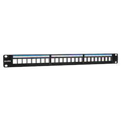 S-link Keystone Panel 1u 24p Μαύρο S-link Keystone Panel 1u 24p Μαύρο