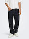 Men's Jeans Pants Regular Straight Fit Dark Blue Denim