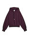 Her Damen Sweatshirt mit Kapuze Burgundisch