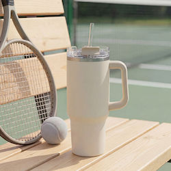 5Five Thermos Stainless Steel Bottle 600ml Beig...