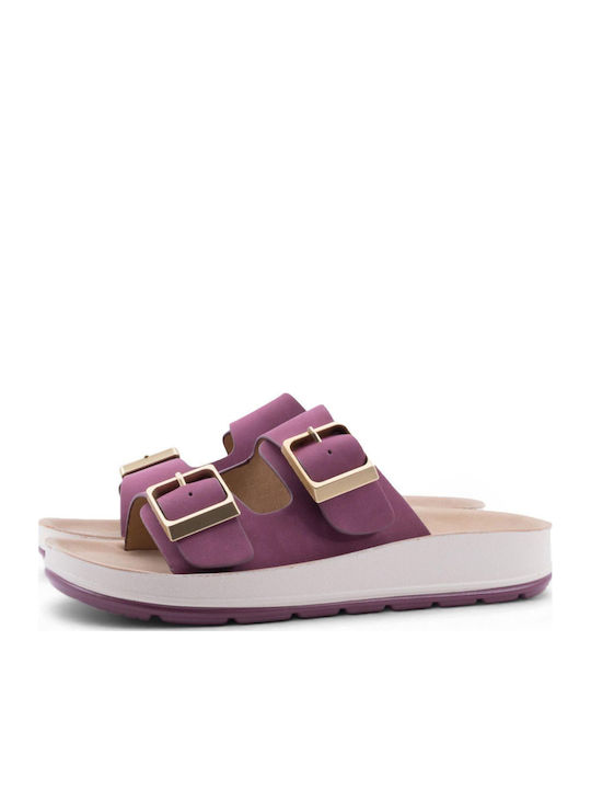 Sandale casual damă Burgundy