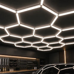 GloboStar LED Kommerzielle lineare Beleuchtung Decke 14W Naturweiß IP20 mit Dimmbarer Leistung 89xB3.5xH3.5cm
