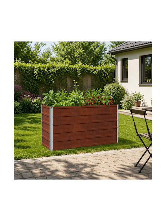 vidaXL Метална Саксия За Цветя Rusty 100x40x55см