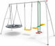 Kinder Schaukeln Garten Set 3 Plätze Nest & Schaukel Spielplatz