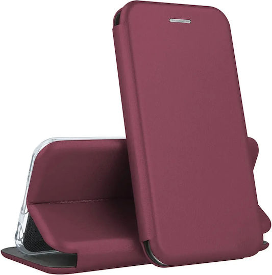 Husă Telefon Piele Artificială Burgundy Book Galaxy A15 Oppo A15 / A15s
