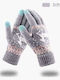 Grau Gestrickte Handschuhe