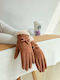 Braune Damen-Handschuhe