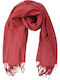 Pashmina Women's Silk Scarf Pink