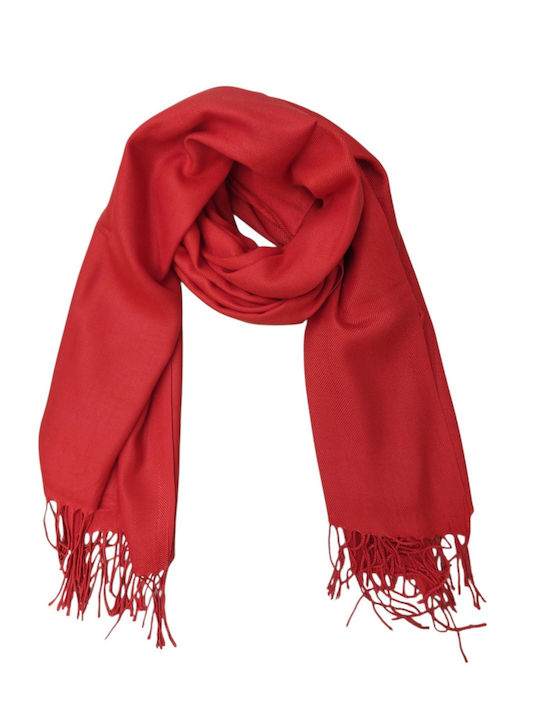 Pashmina Women's Silk Shawl Red Pashmina Women's Silk Shawl Red