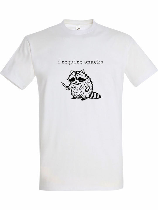 T-shirt Унисекс I Require Snacks Cute Angry Rac...