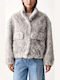 Short Women's Fur Light Grey