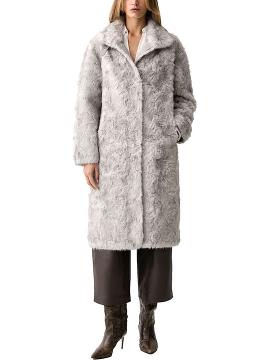 Short Women's Fur Light Grey
