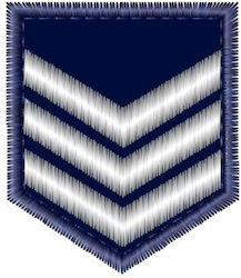 Aș 47 Patch Cusut Șef de Post Neanchetativ pentru Piept Velcro Poliția Elenă