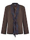 Celestino Дамско сако Вграден шал Кафяв