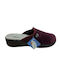 Leder Damen Hausschuhe Burgundisch