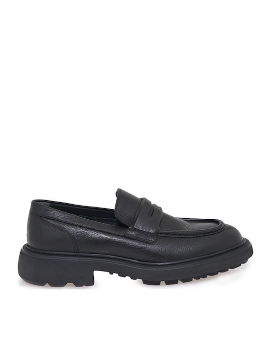 Leather Men's Loafers in Black Colour