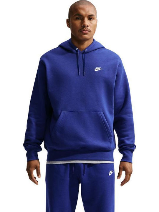 Nike Club Hooded Sweatshirt Blue