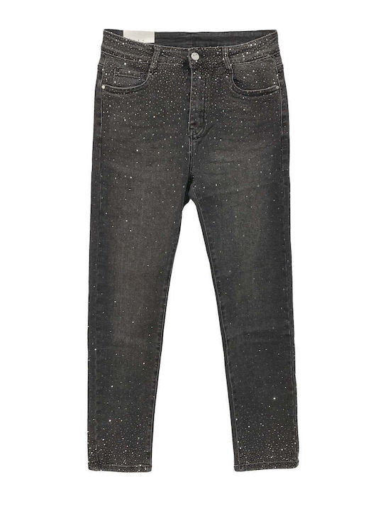 High Rise Women's Jean Pants Grey