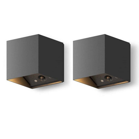Calex Iluminat Exterior Montat Pe Perete Led Ip44 2w Cu Lumină Alb Cald 13x13cm