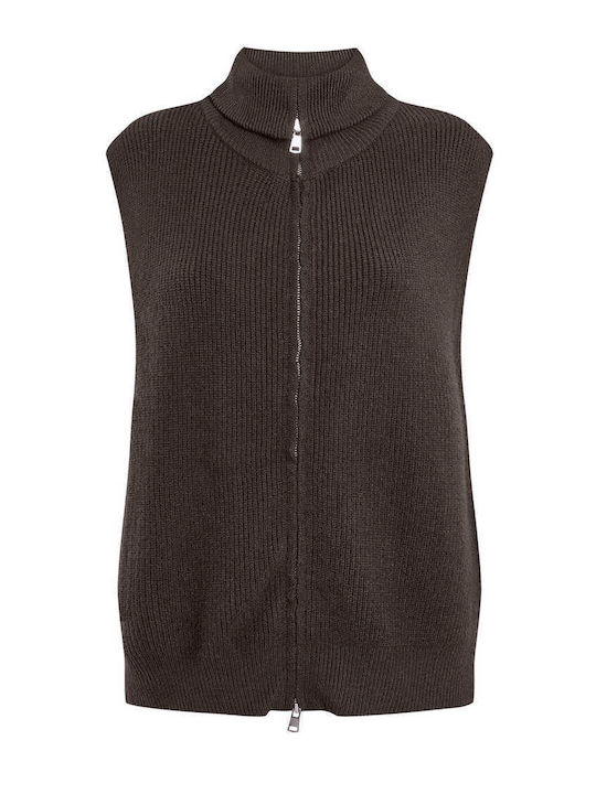 Celestino Damen Gestrickte Weste Mit Reissversc...