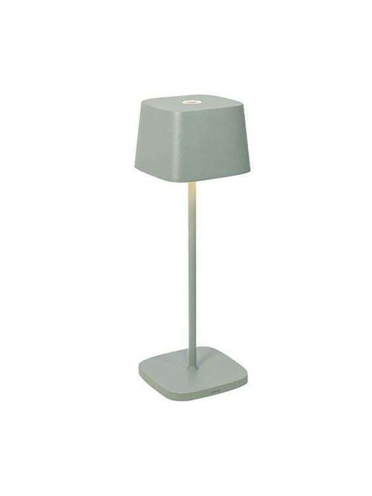 Zafferano LED Table Lamp with Green Shade and Base