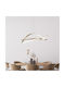 Vivalux Gold LED Pendant Light with Adjustable White Light 62x31x120cm