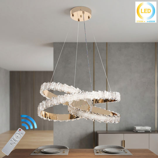 Keskor Ceiling Light Gold LED 50x50x15cm